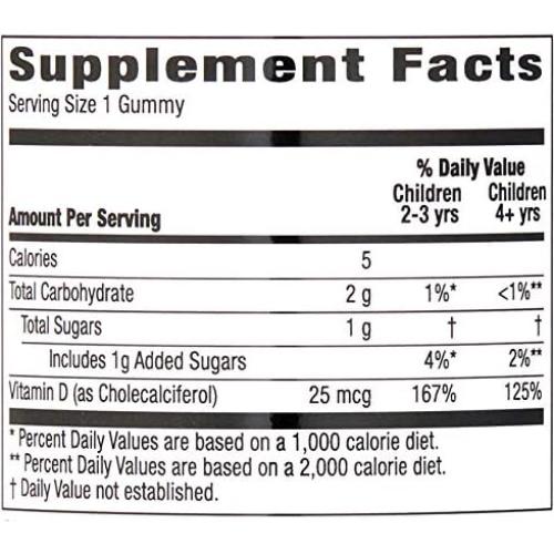 Gominolas Orgánicas Vitamina D3 Mama Bear 25 mcg 80 Unidades