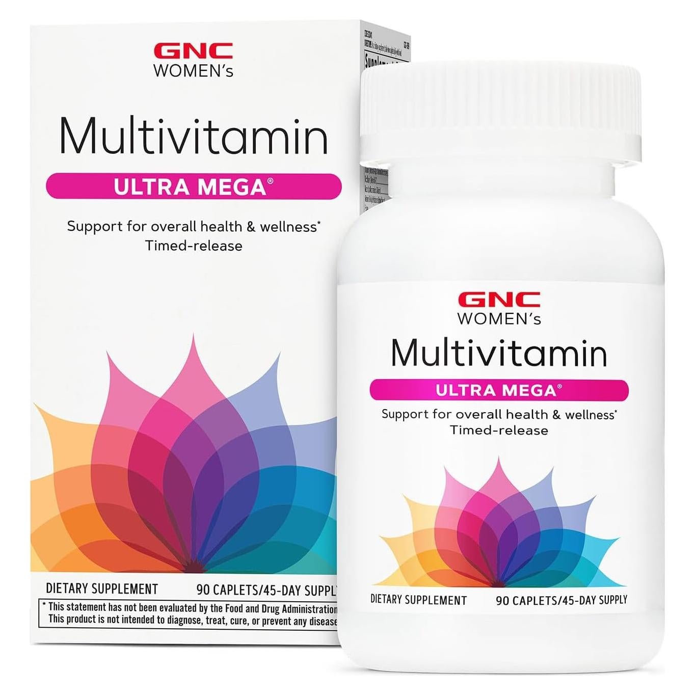 GNC Multivitaminas Ultra Mega Mujeres 90 tabletas - Soporte Inmunológico y Belleza