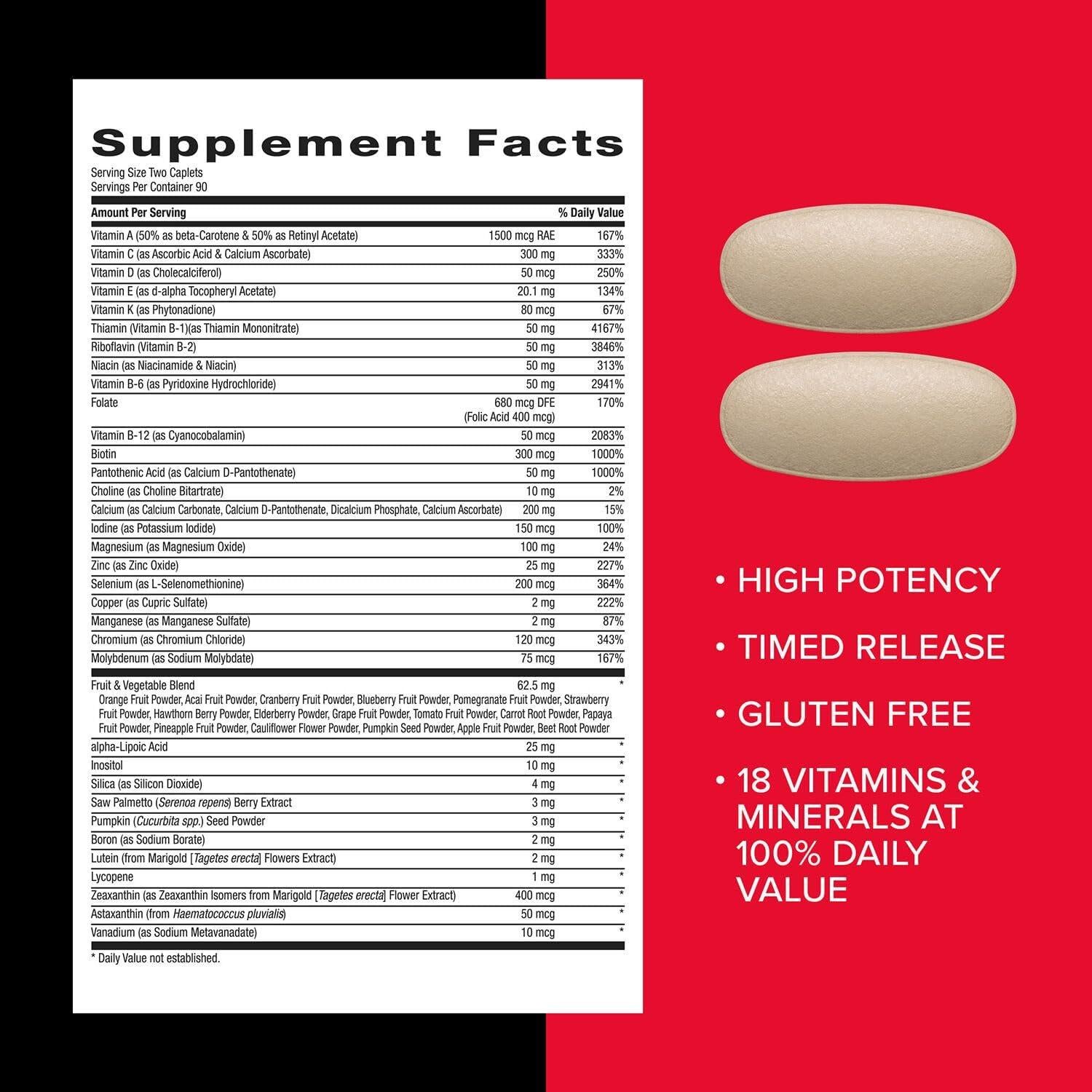 GNC Mega Men Multivitaminas 180 Tabletas - Soporte Energía e Inmunidad