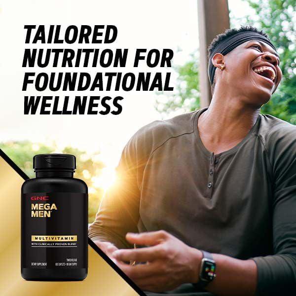 GNC Mega Men Multivitaminas 180 Tabletas - Soporte Energía e Inmunidad