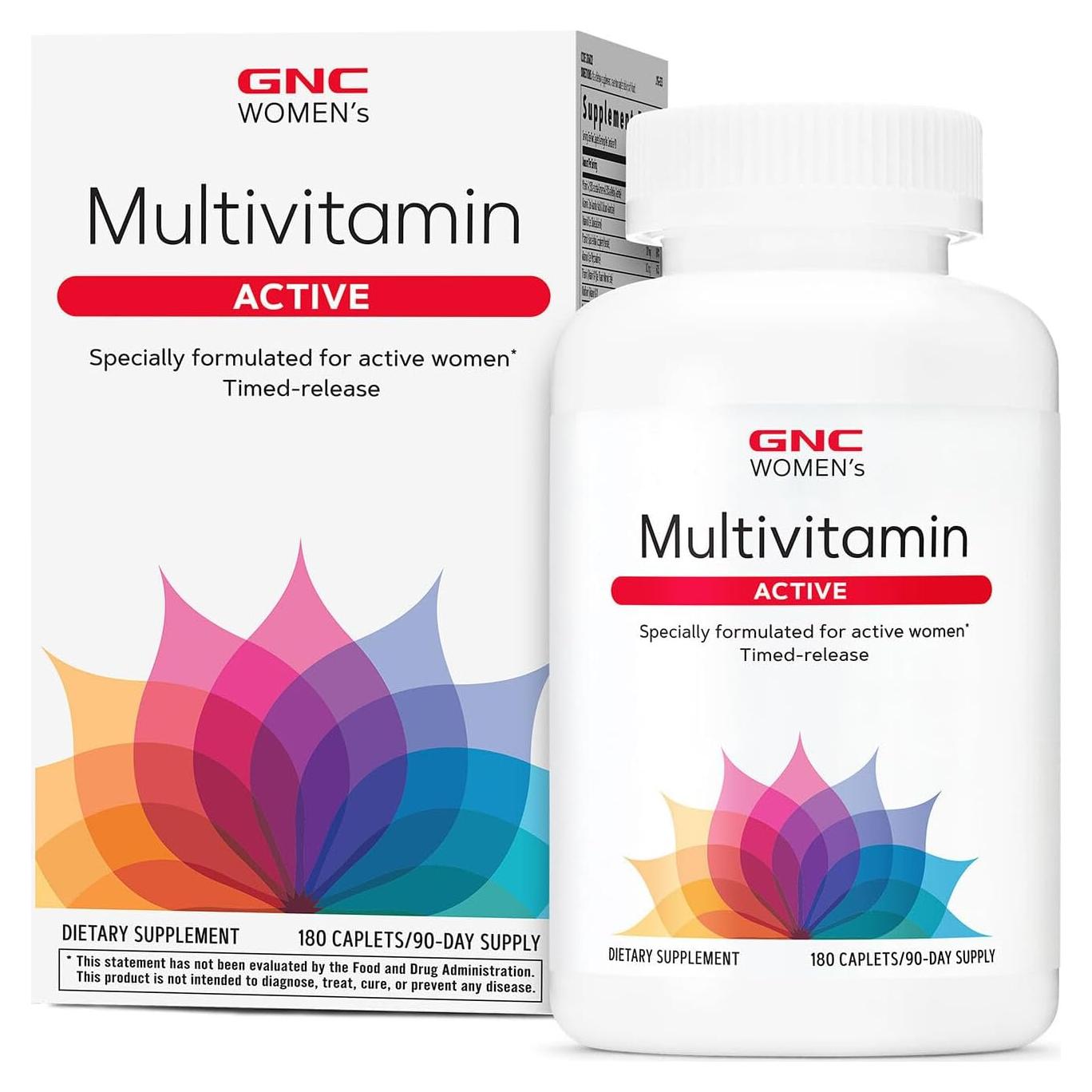 Multivitamínico Activo para Mujeres GNC 180 Tabletas