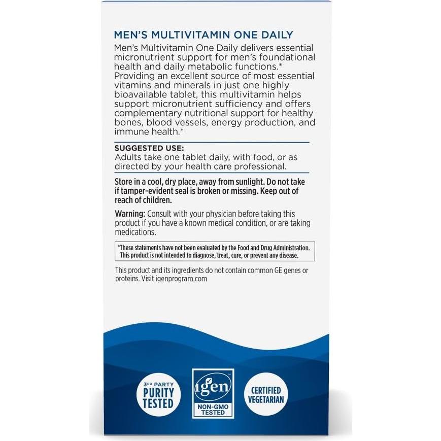 Multivitamina Diaria para Hombres Nordic Naturals - 20 Nutrientes - 30 Tabletas