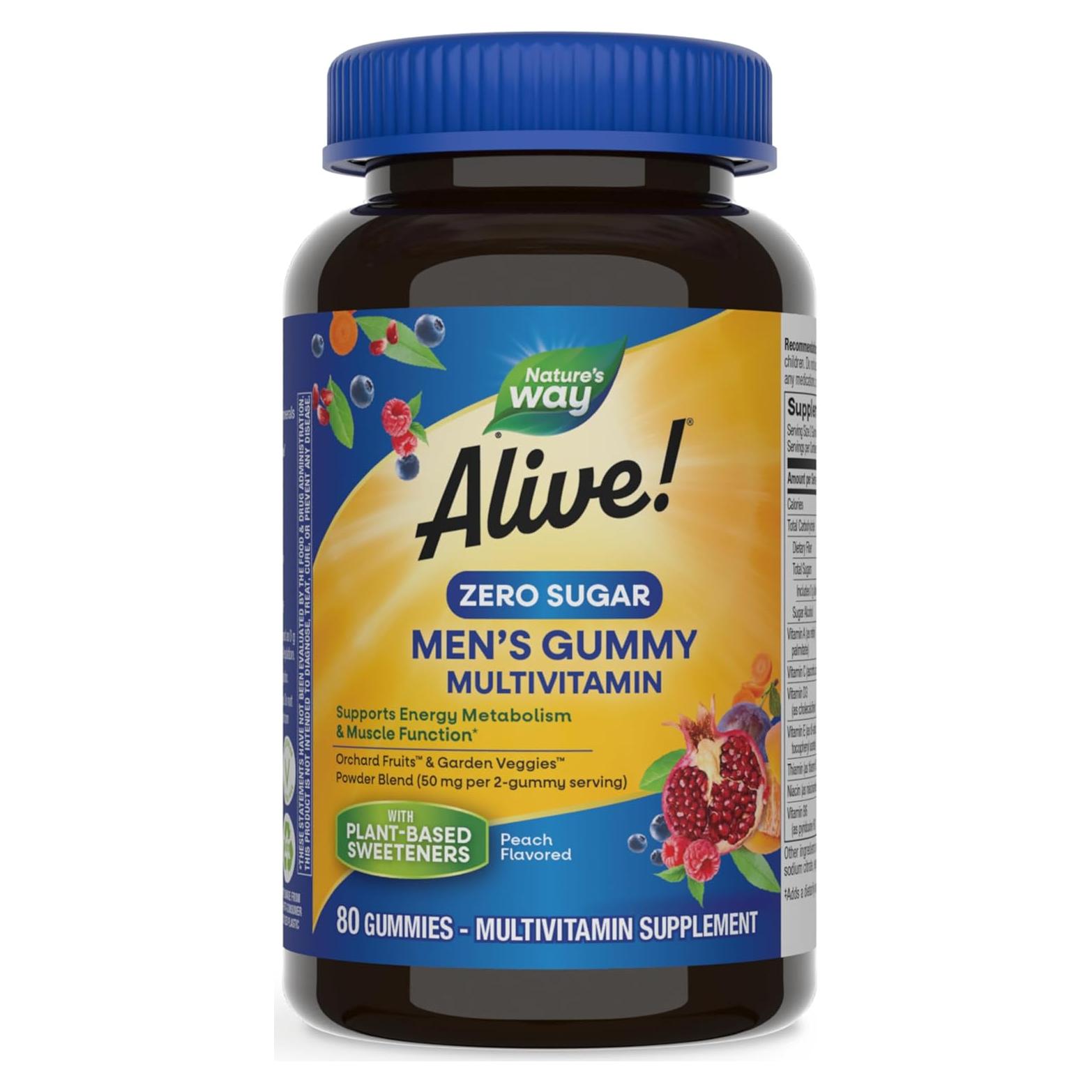 Gomitas Multivitamínicas para Hombres Alive! Sin Azúcar