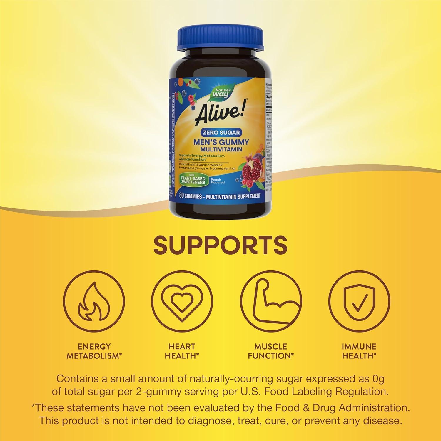 Gomitas Multivitamínicas para Hombres Alive! Sin Azúcar