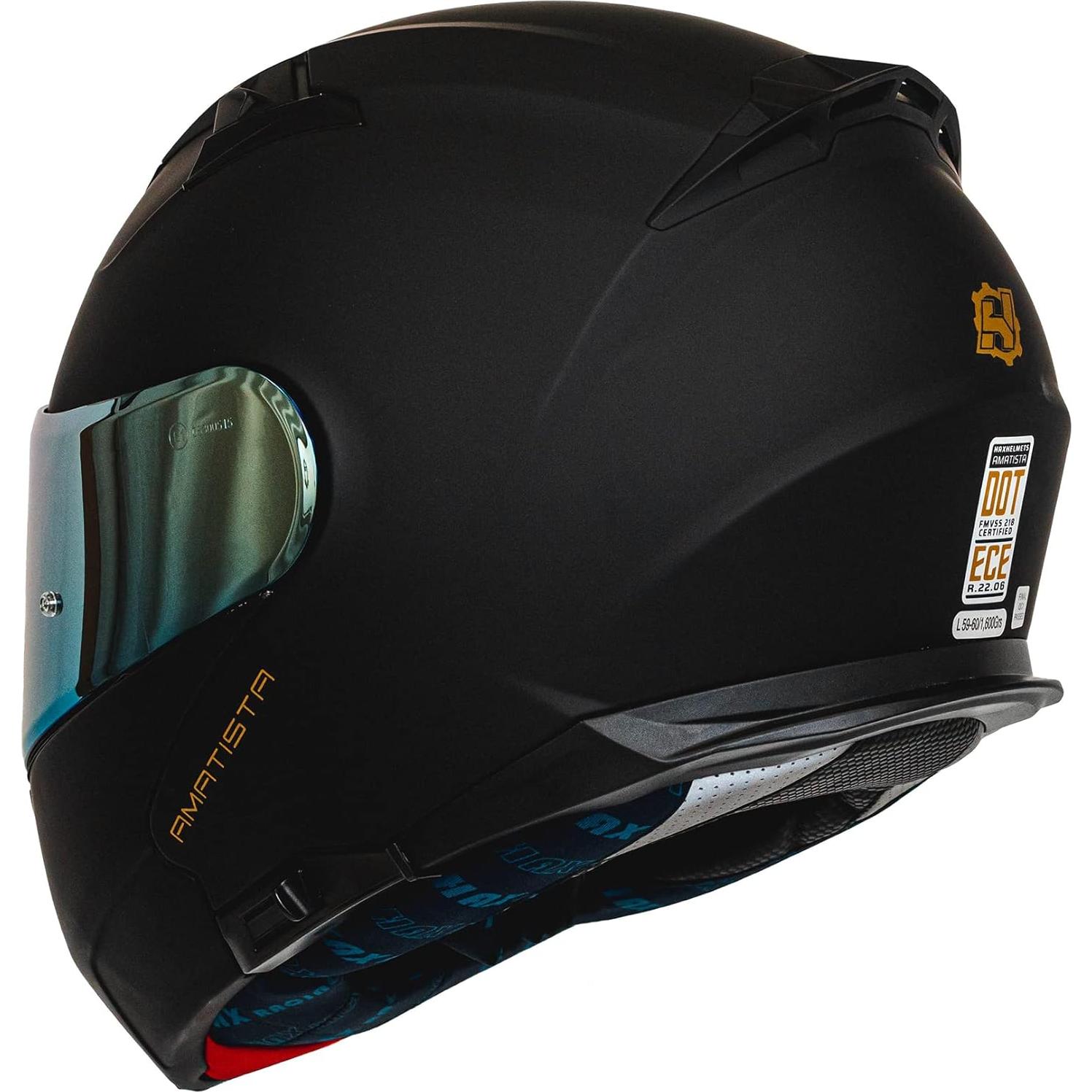Casco HAX Modular Flip-Up Negro Mate 2.10 kg Aprobado DOT