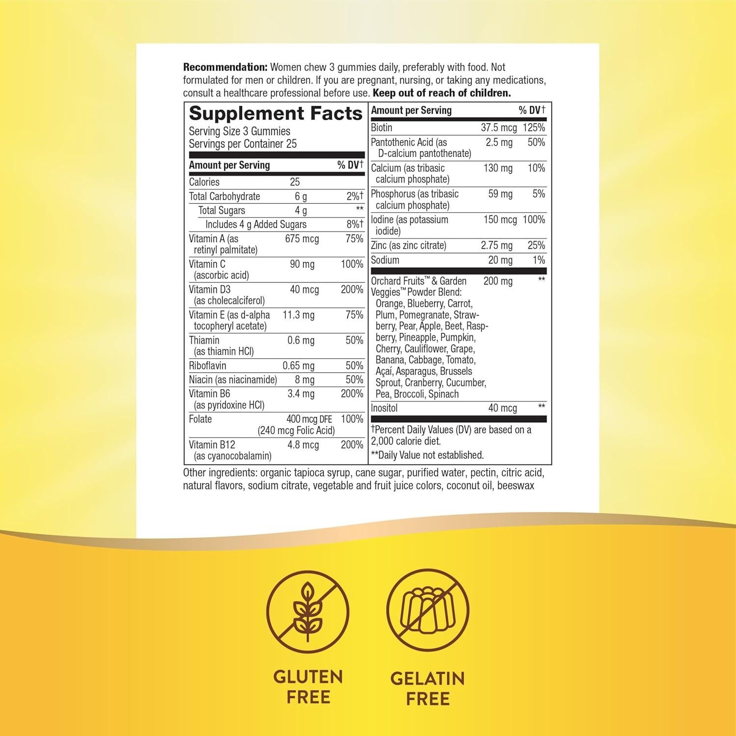 Multivitaminas Gummy Premium para Mujeres Nature's Way 75 G