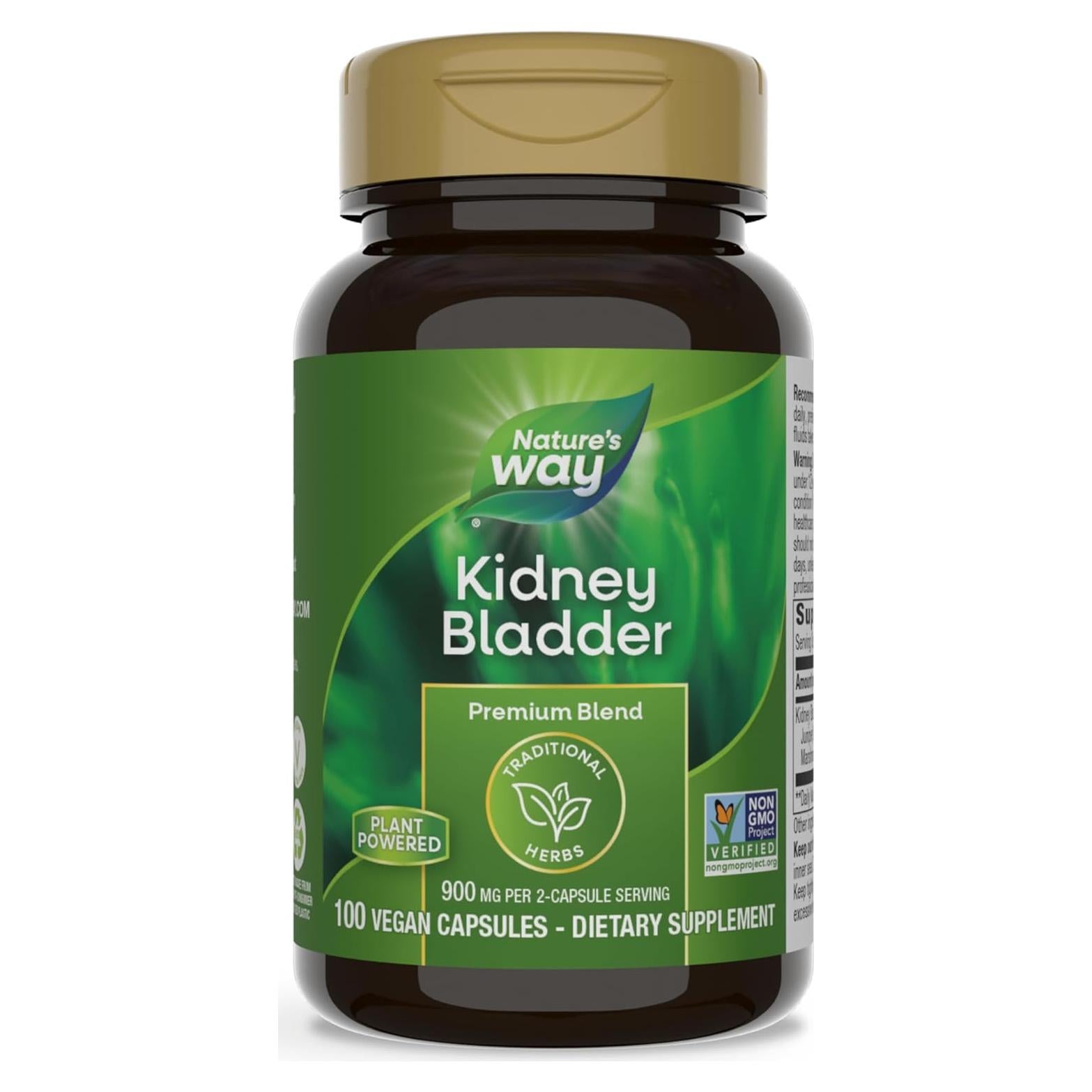 Suplemento Herbal Nature's Way Riñón y Vejiga 100 Cápsulas 900 mg