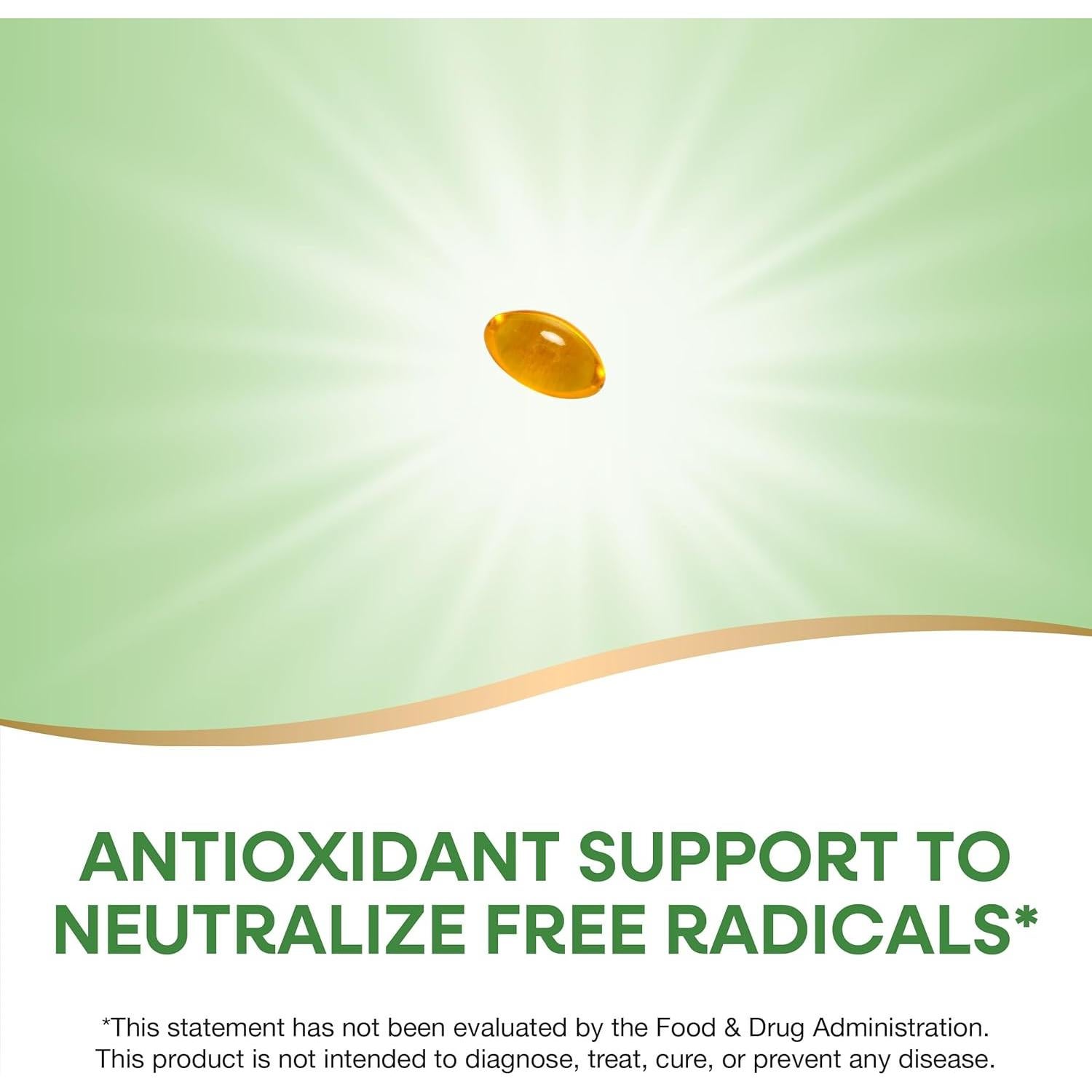 Vitamina E D-Alfa Tocoferol Nature's Way 100 Cápsulas 268 mg