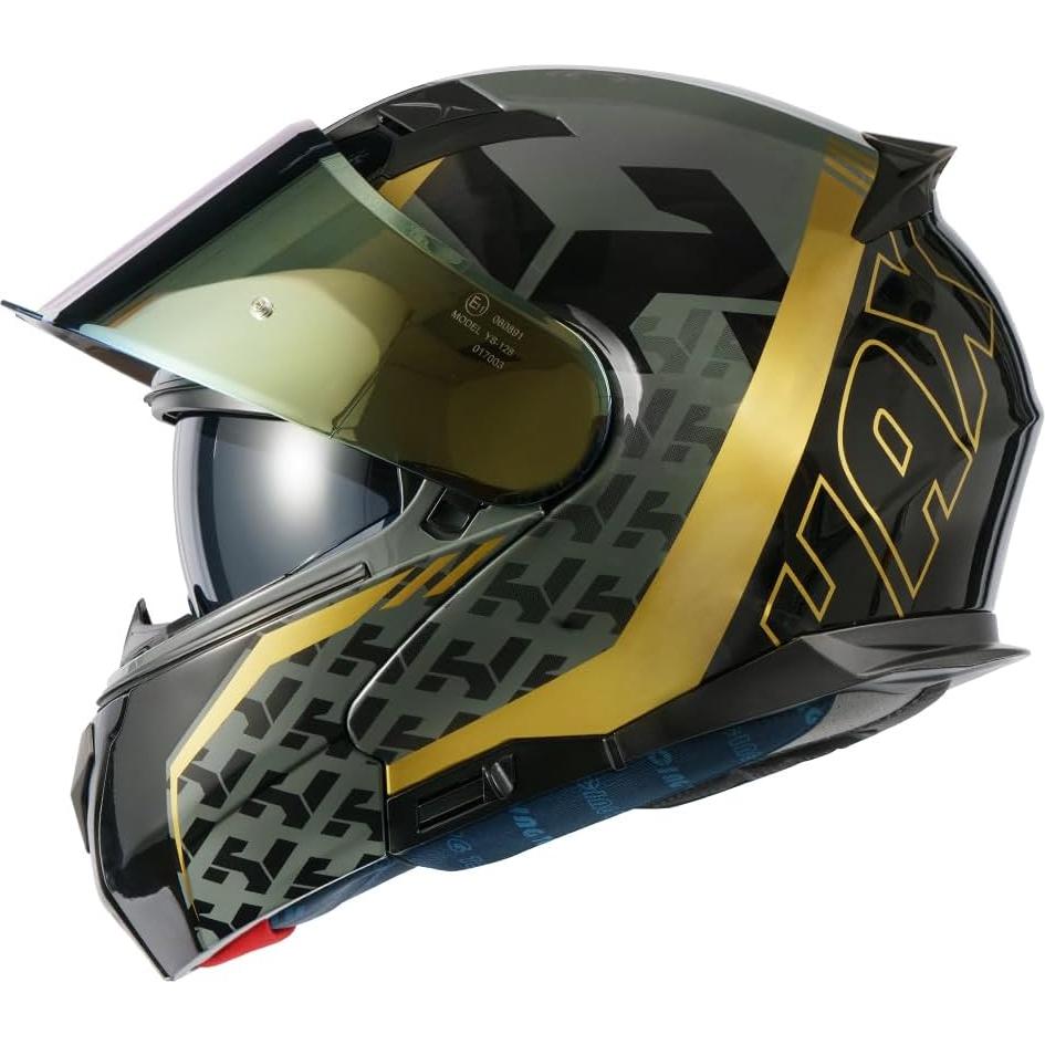 Casco HAX Modular Flip-Up Wind Gold - Ligero y Seguro