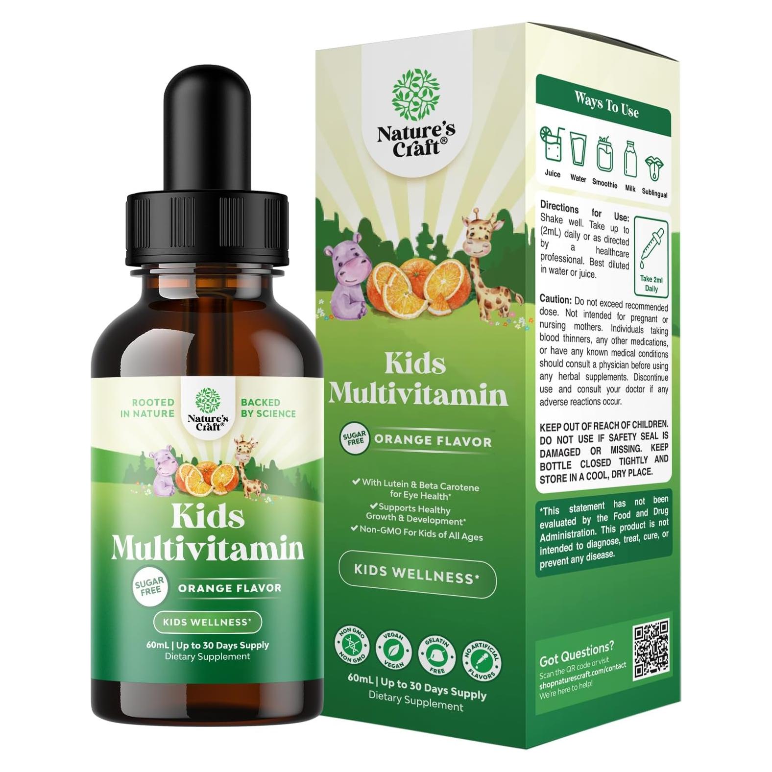 Multivitamina Líquida Natures Craft para Niños 30 Porciones