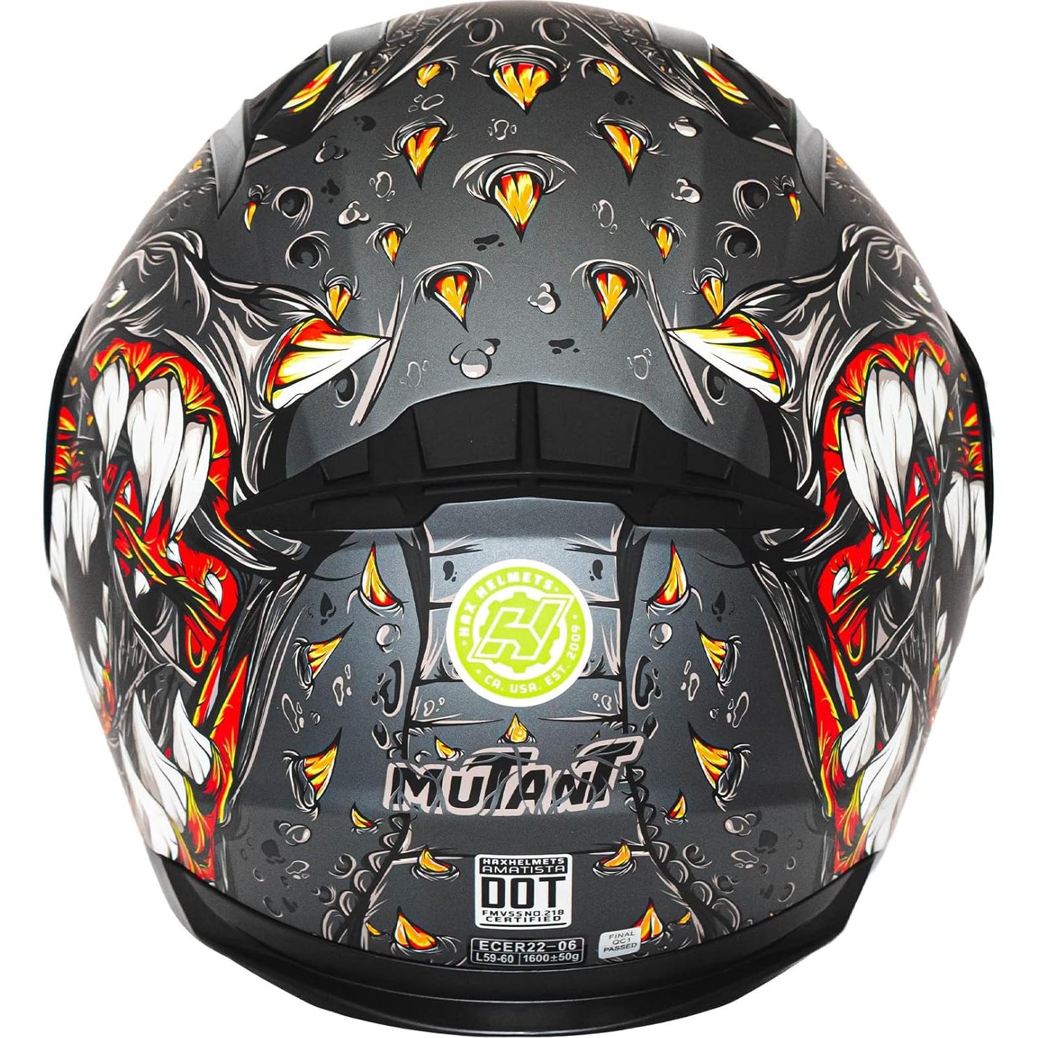 Casco HAX Modular Flip-Up Motocicleta Ligero XXL Gris