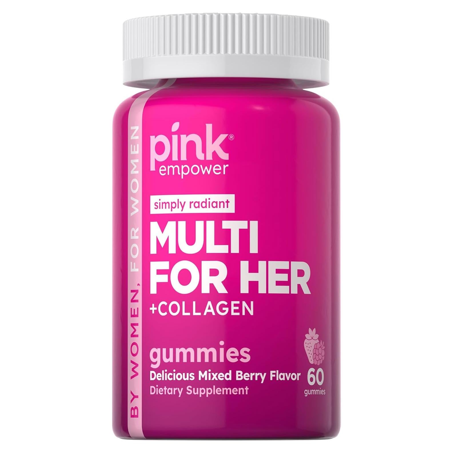Gomitas Multivitamínicas PINK para Mujeres con Colágeno 100g