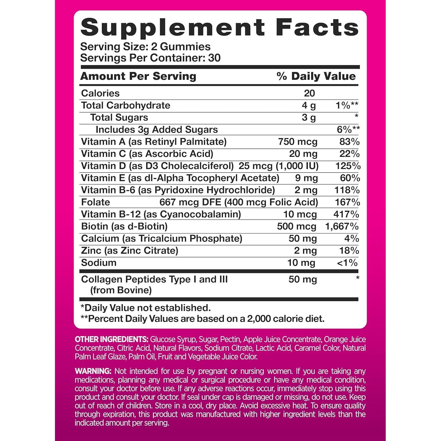 Gomitas Multivitamínicas PINK para Mujeres con Colágeno 100g