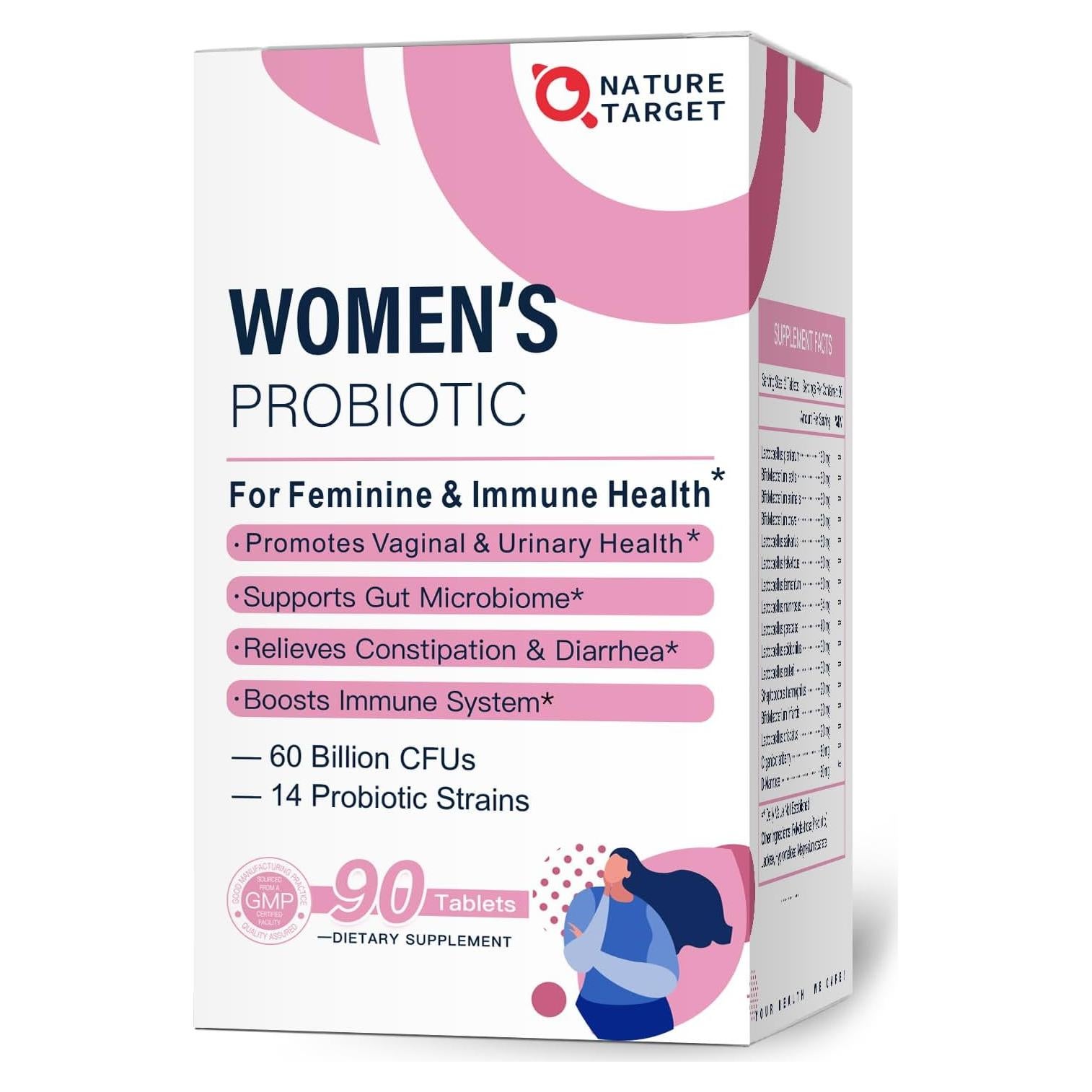 Probioticos para Mujeres Nature Target 60 Mil Millones CFU