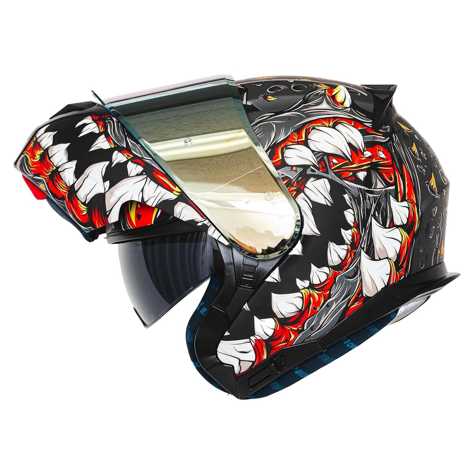 Casco Modular HAX Amatista Flip-Up Ligero Mutante Gris L