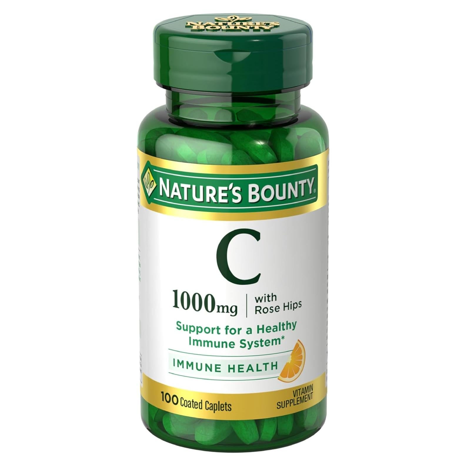 Vitamin C Nature's Bounty 1000mg + Rosa Mosqueta 100 Tabletas