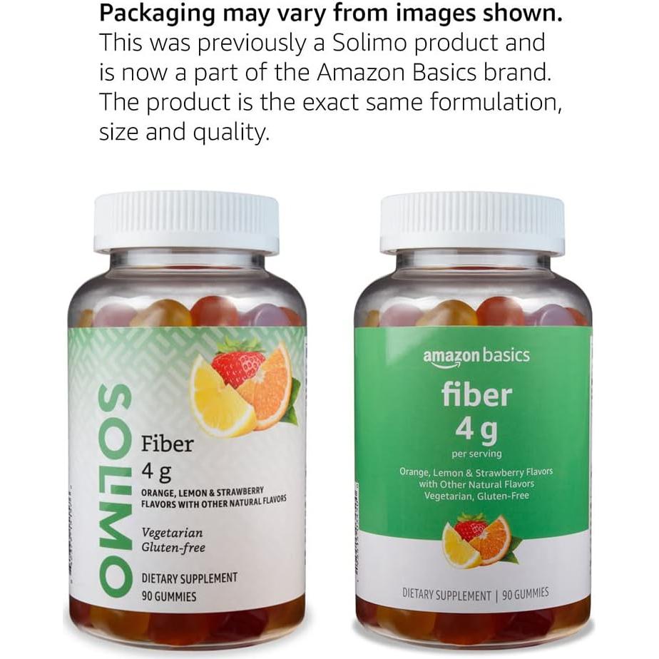 Gomitas de fibra Amazon Basics 90 unidades sabores mixtos