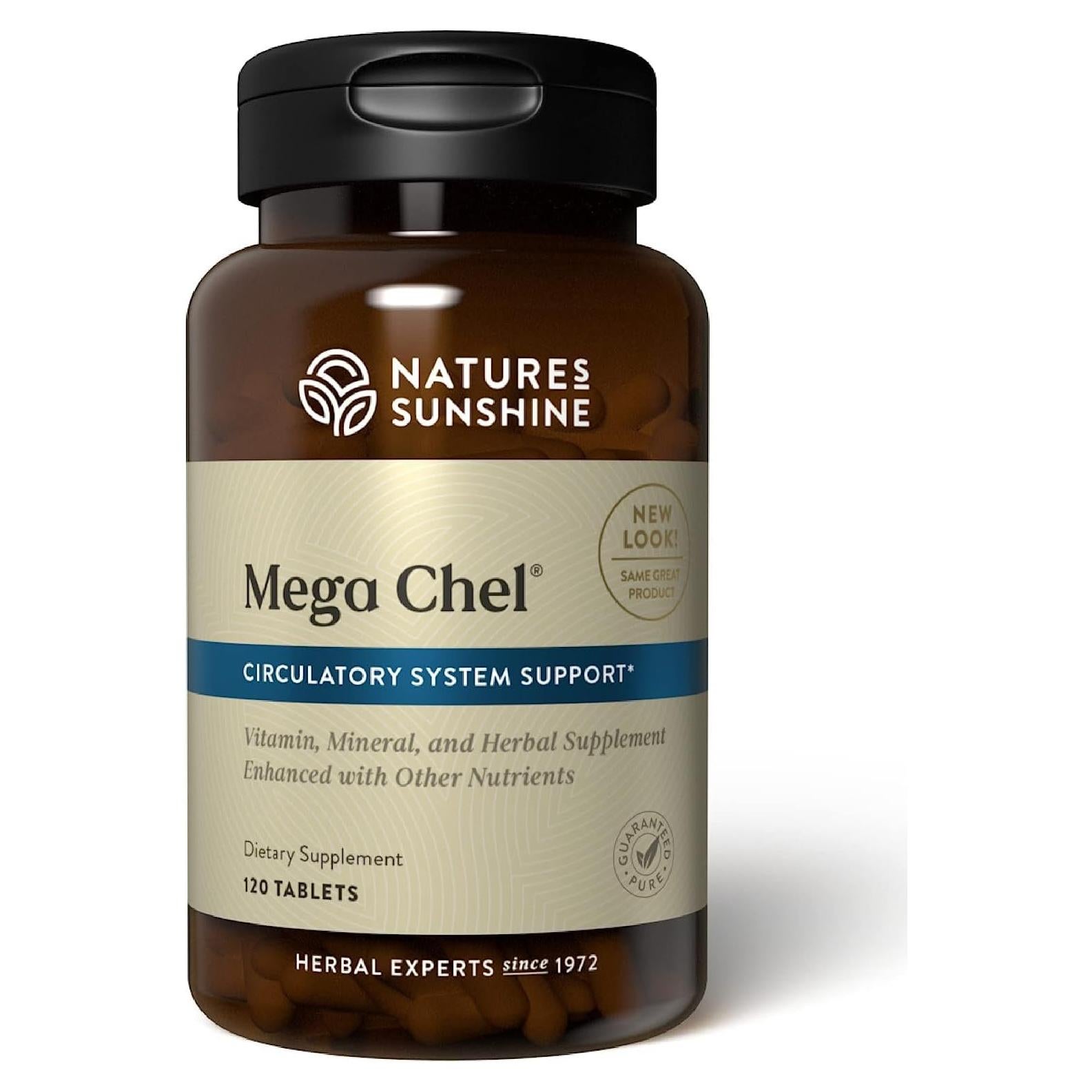 Mega-Chel Nature's Sunshine 120 Tabletas Suplemento Mineral
