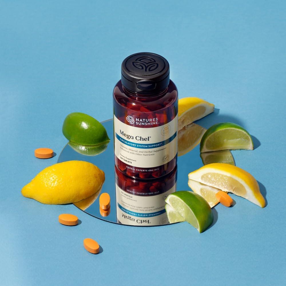 Mega-Chel Nature's Sunshine 120 Tabletas Suplemento Mineral