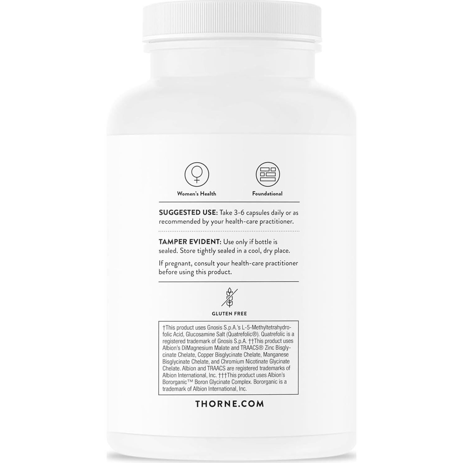 Multivitamínico Thorne 50+ Mujeres - 180 Cápsulas Salud Integral