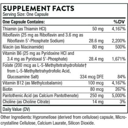 Complejo B para el Estrés Thorne - 60 Cápsulas Absorbibles
