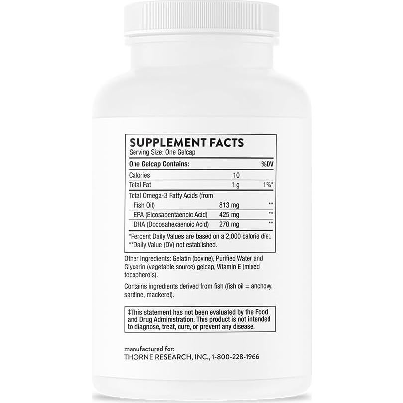 Suplemento Omega-3 Thorne Super EPA 425mg - 90 Gelcaps