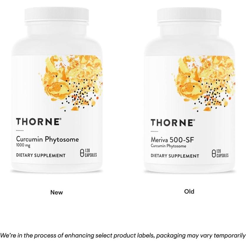 Curcumina Fitósoma Thorne 1000 mg - 120 Cápsulas Alta Absorción