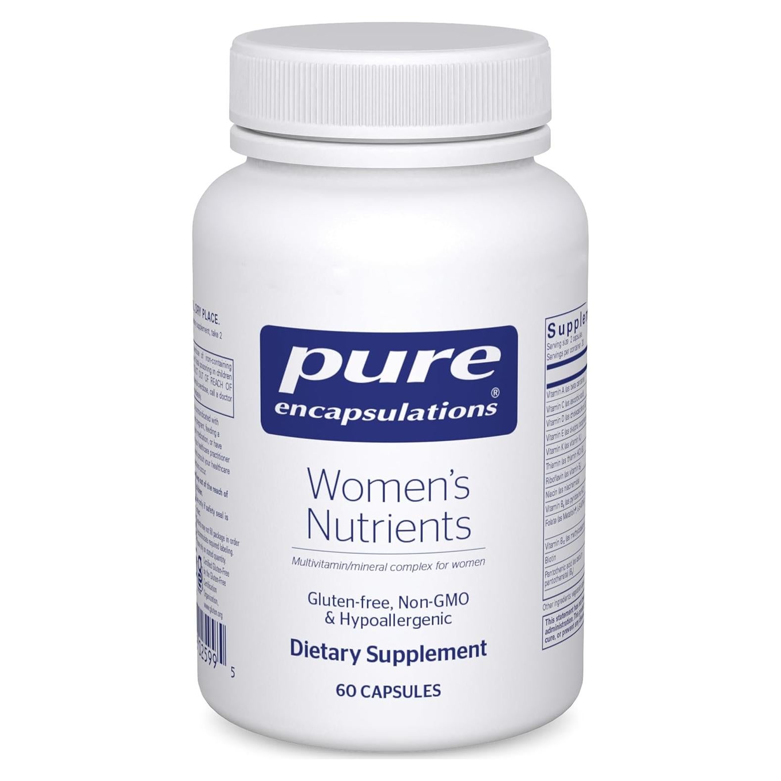 Multivitaminas y Minerales para Mujeres Pure Encapsulations - 60 Cápsulas