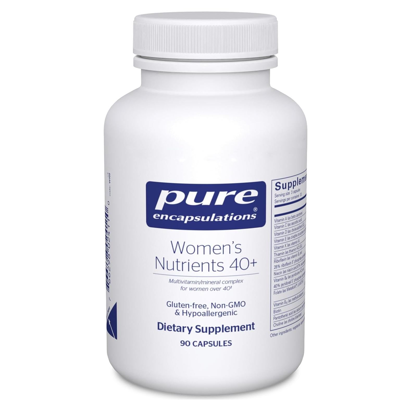 Multivitamínico para Mujeres 40+ Pure Encapsulations 90 Cápsulas
