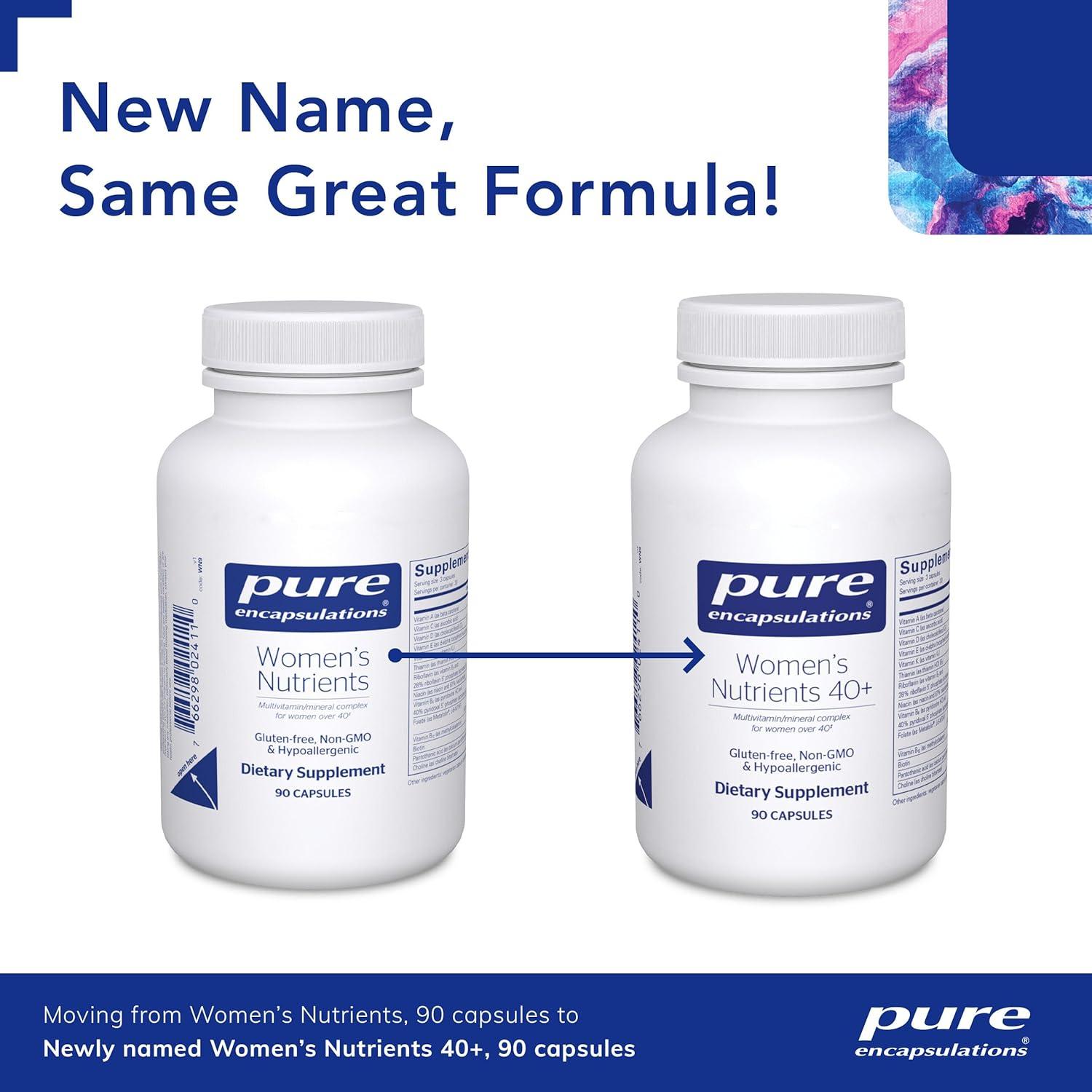 Multivitamínico para Mujeres 40+ Pure Encapsulations 90 Cápsulas