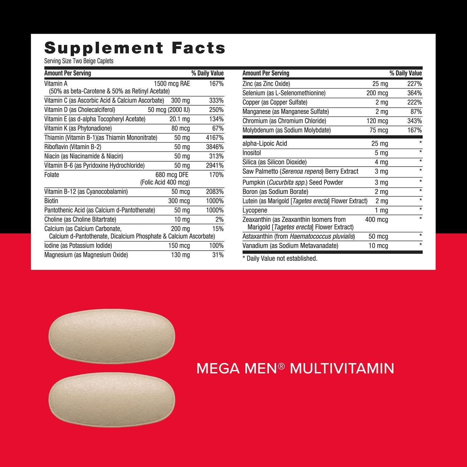 Vitapak Mega Men GNC 30 Porciones - Suplemento Nutricional