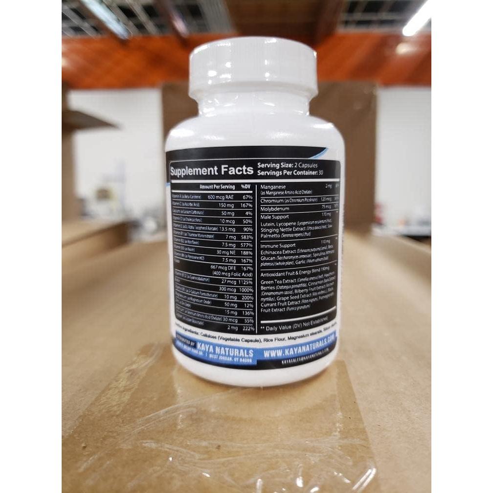 Multivitamina para Hombres Kaya Naturals - 60 Cápsulas Vegetales