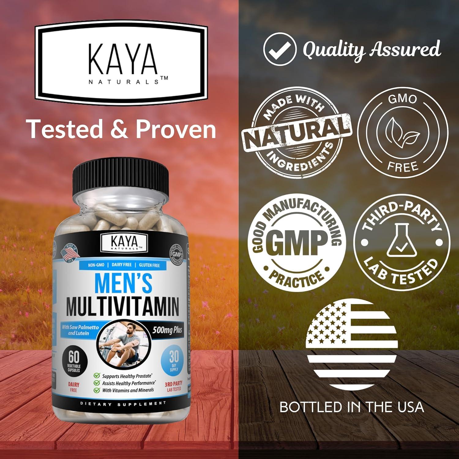 Multivitamina para Hombres Kaya Naturals - 60 Cápsulas Vegetales