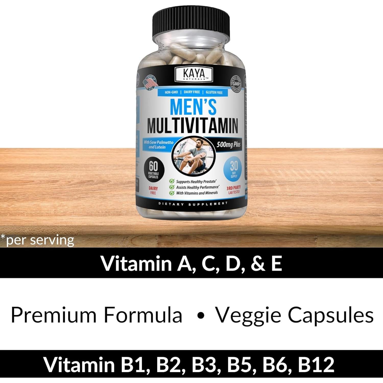 Multivitamina para Hombres Kaya Naturals - 60 Cápsulas Vegetales