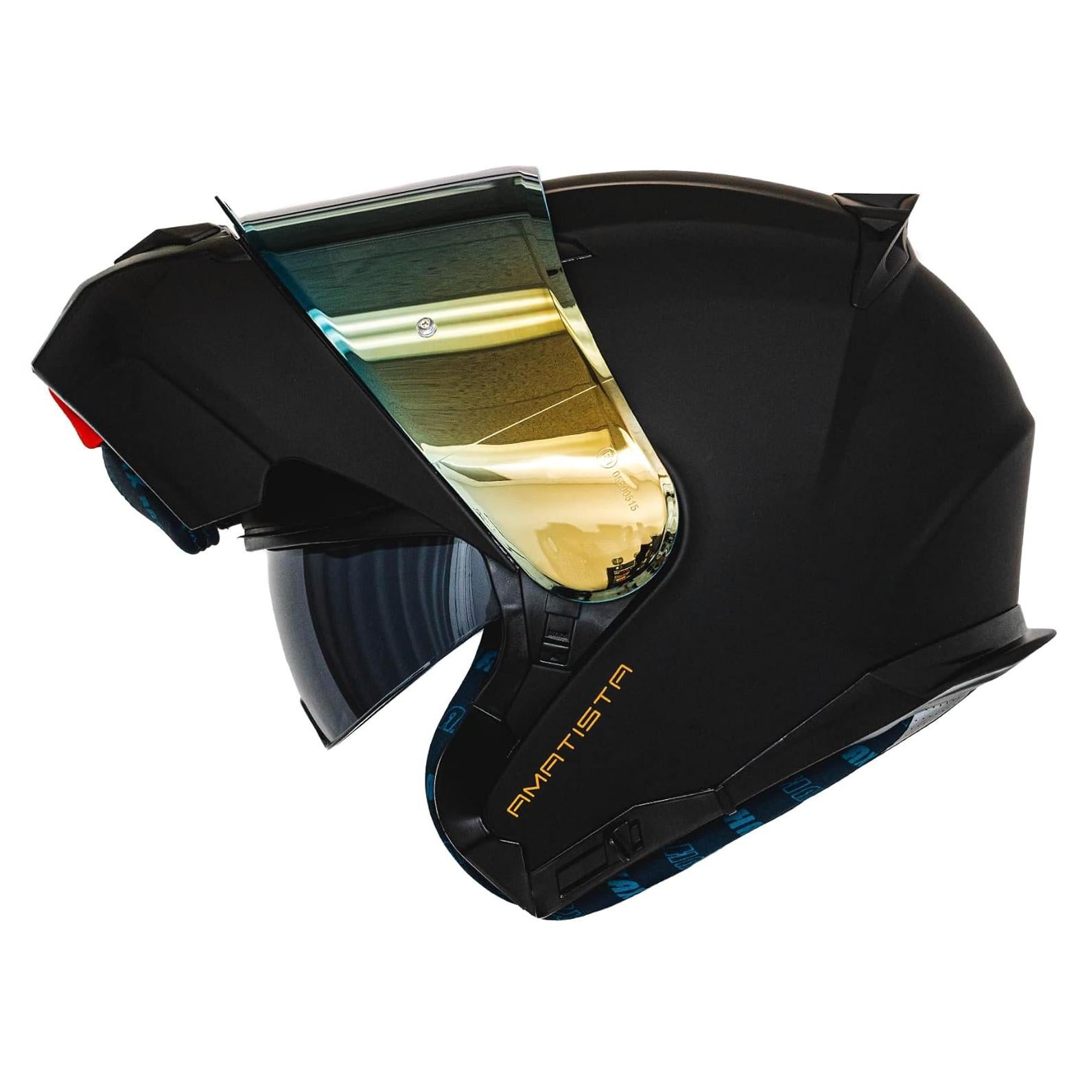 Casco Modular HAX Amatista Flip-Up Doble Visera Negro Mate
