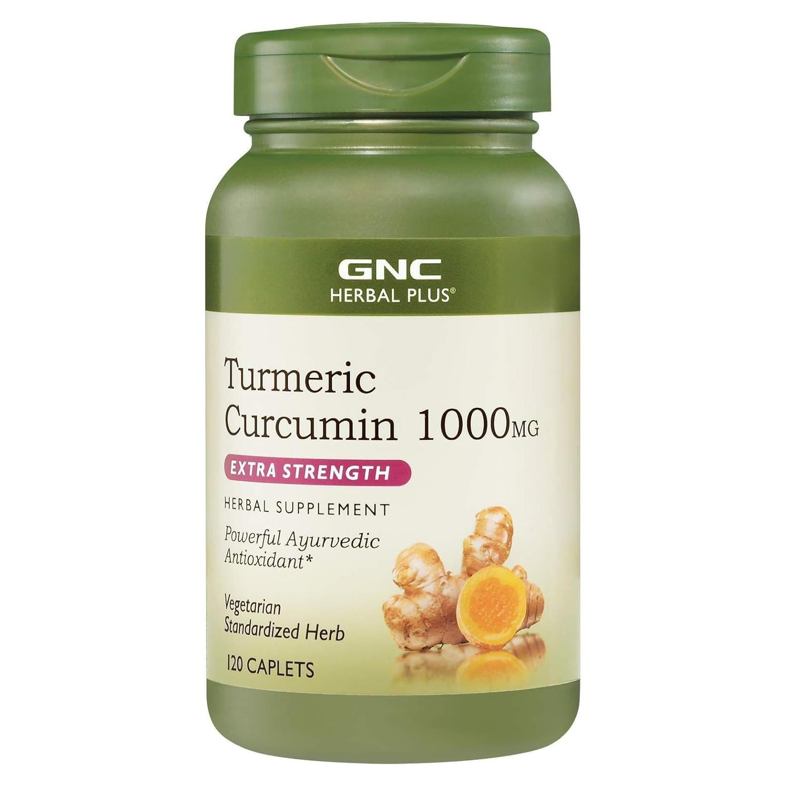 Suplemento de Cúrcuma Curcumina GNC Herbal Plus 1000mg 120 Porciones