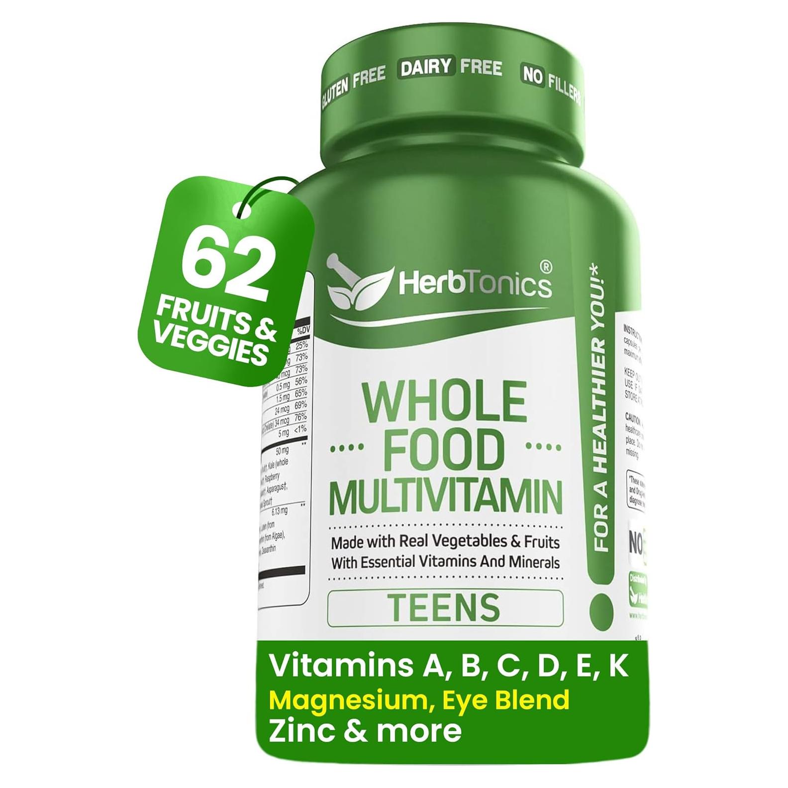 Multivitamínico Herbtonics para Adolescentes 60 Cápsulas Veganas
