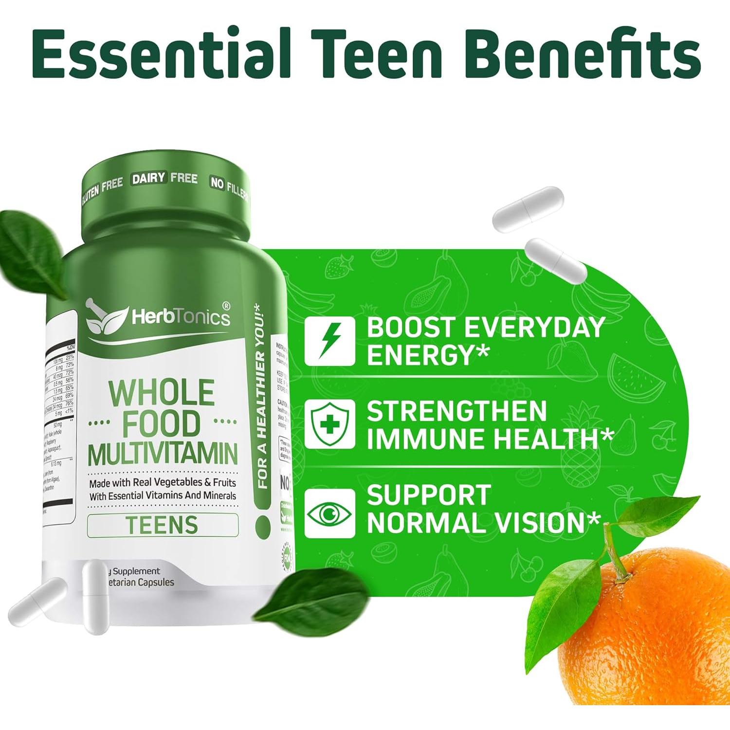 Multivitamínico Herbtonics para Adolescentes 60 Cápsulas Veganas