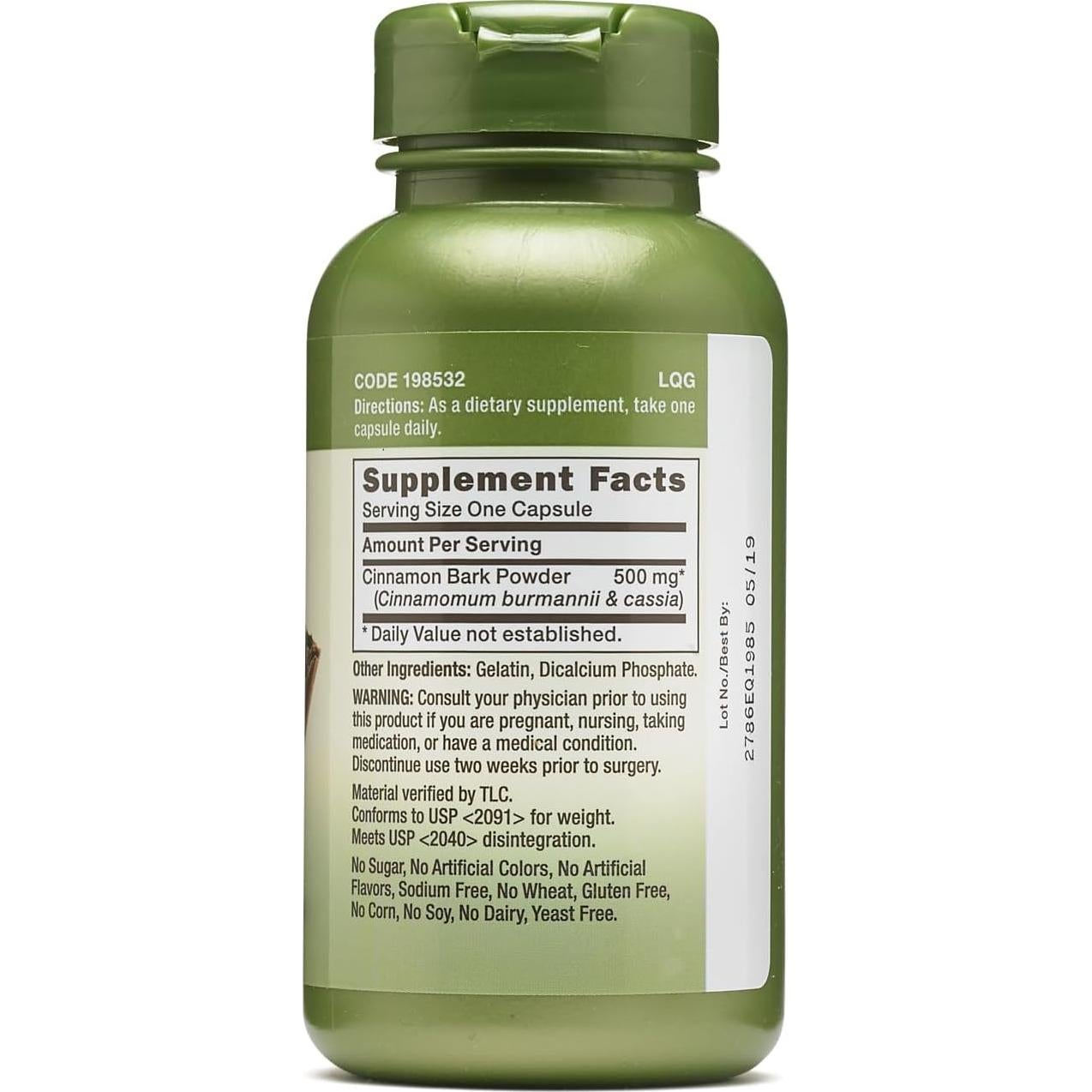 Suplemento de Canela GNC Herbal Plus 500mg 100 Porciones