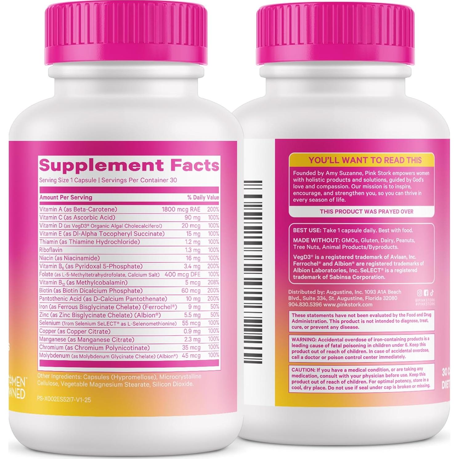 Multivitamina Total para Mujeres Pink Stork - 30 Cápsulas