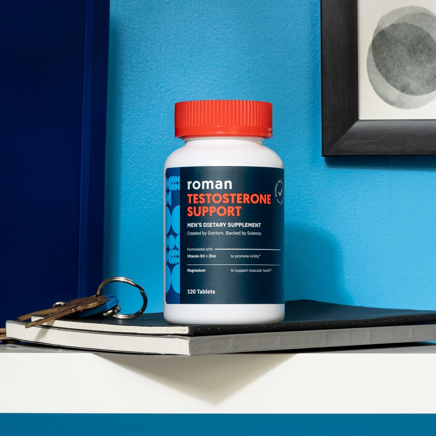 Suplemento de Testosterona ROMAN con Ashwagandha 120 Tabletas