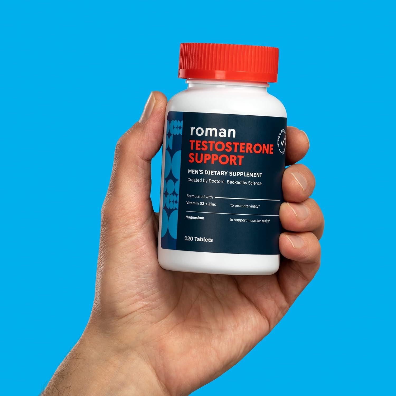 Suplemento de Testosterona ROMAN con Ashwagandha 120 Tabletas