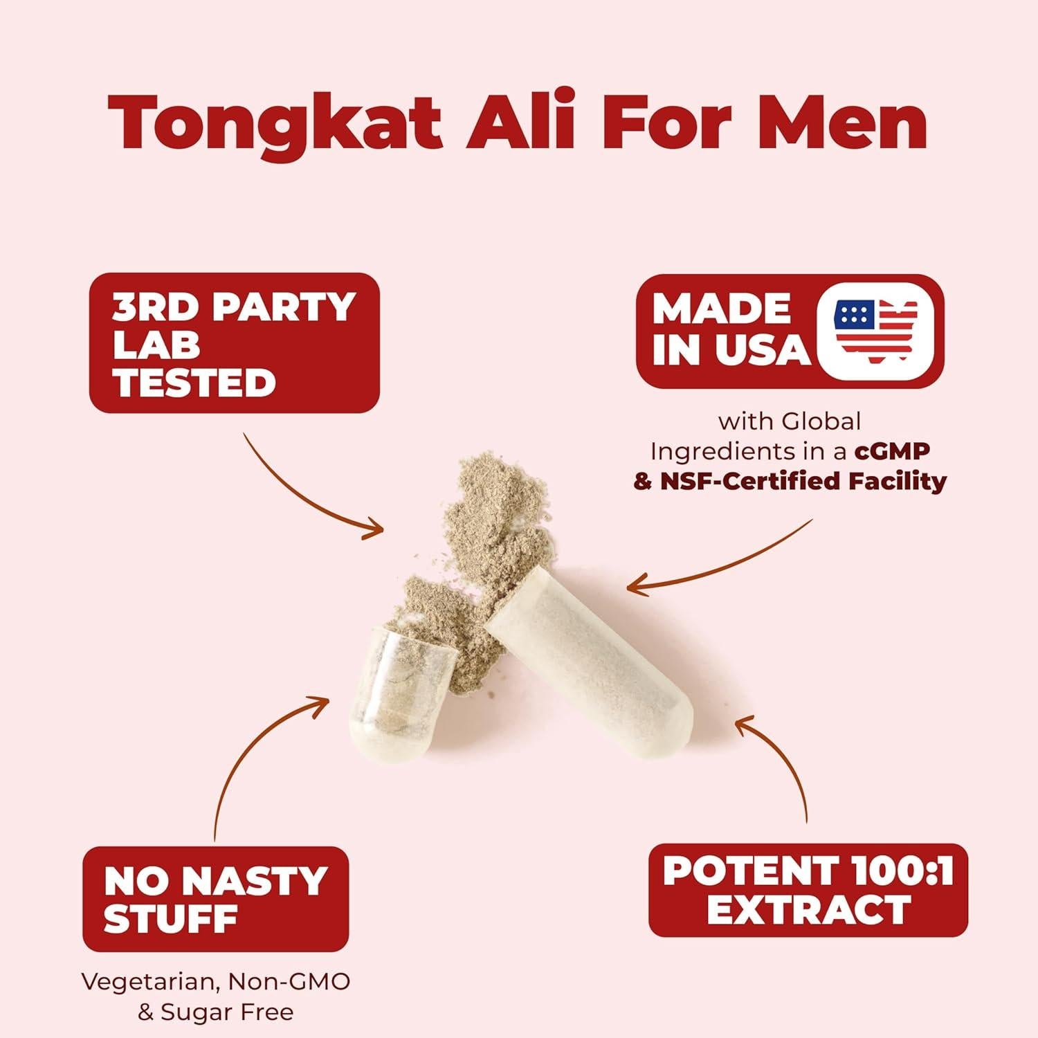 Tongkat Ali Vimerson Health 100:1 - Suplemento Testosterona 2 meses