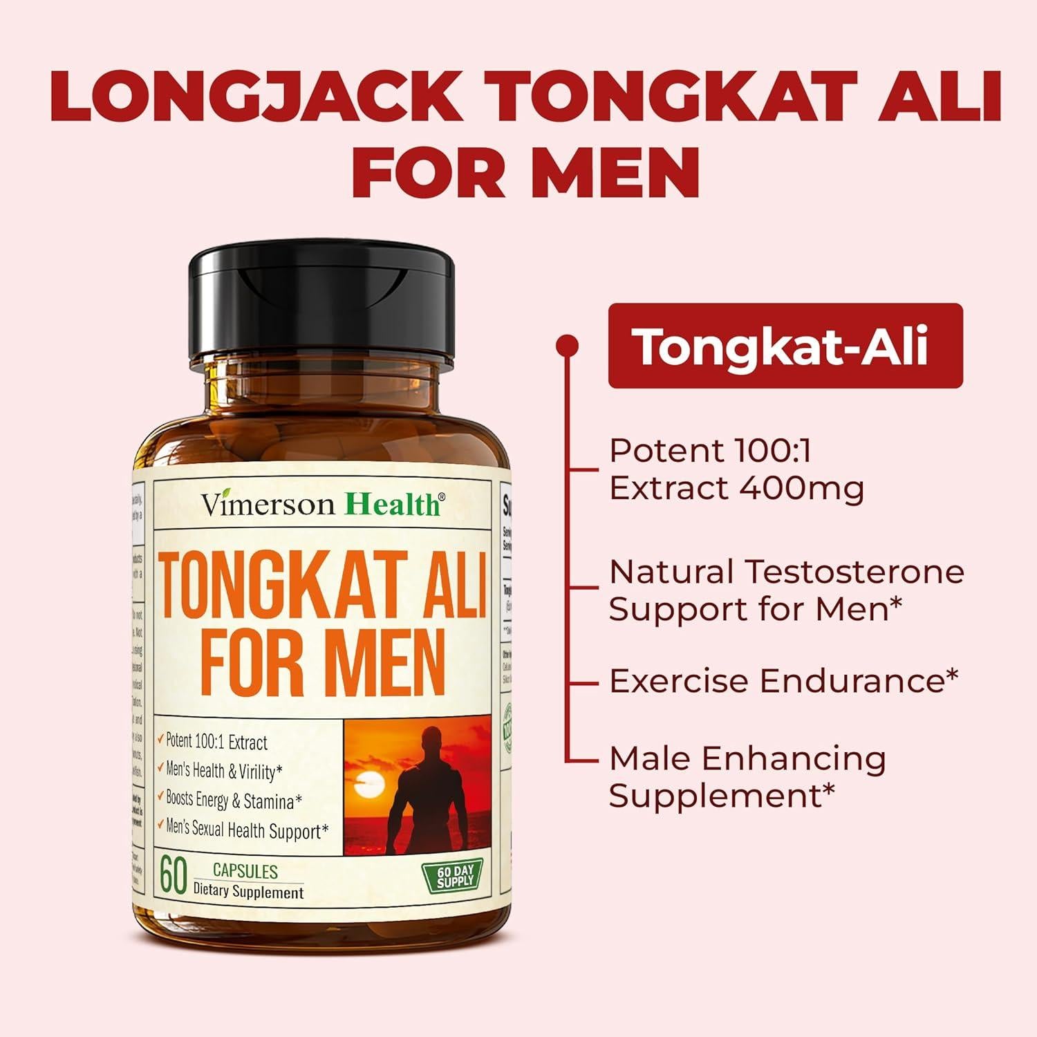 Tongkat Ali Vimerson Health 100:1 - Suplemento Testosterona 2 meses