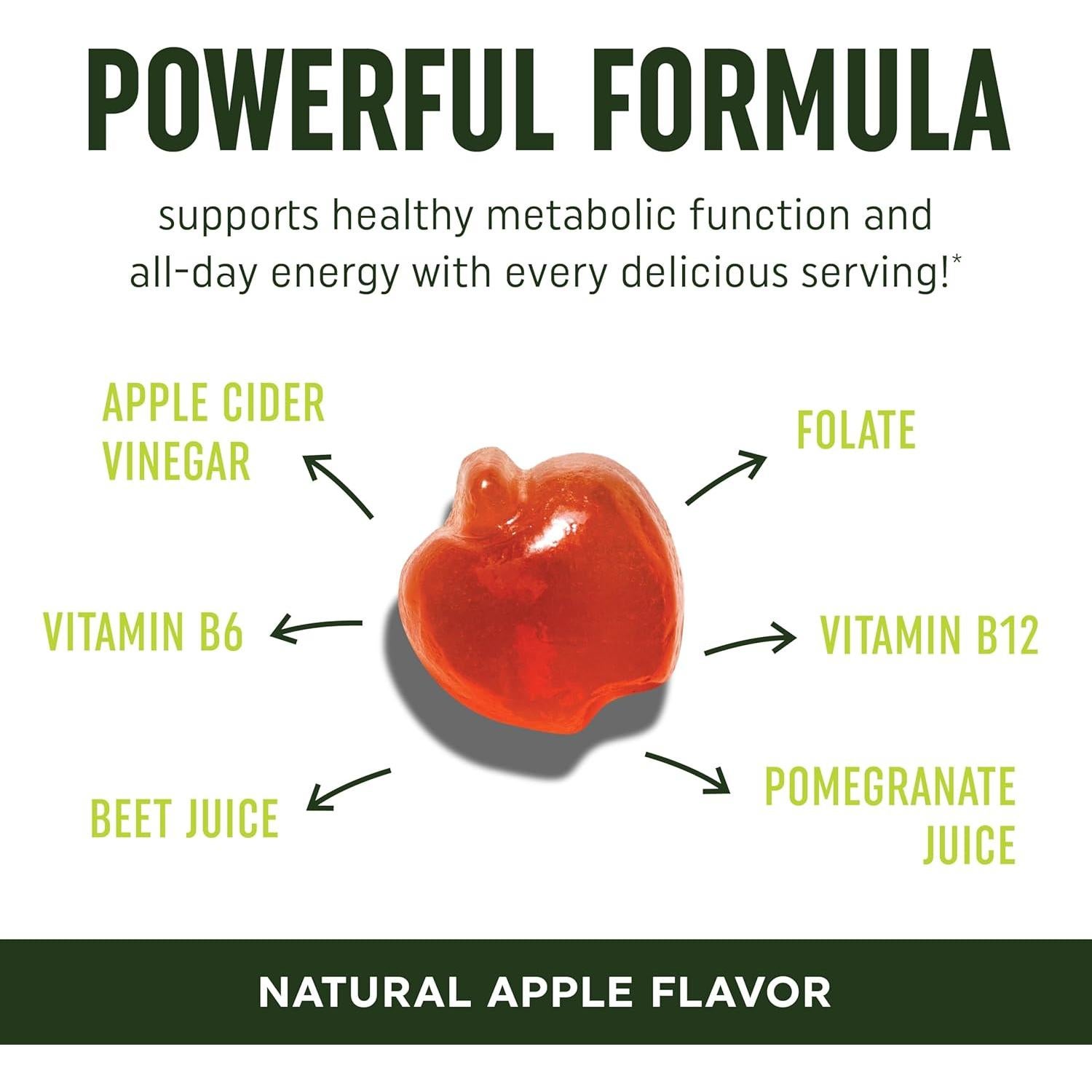 Gomitas de Vinagre de Sidra de Manzana MAV Nutrition 60 Ct