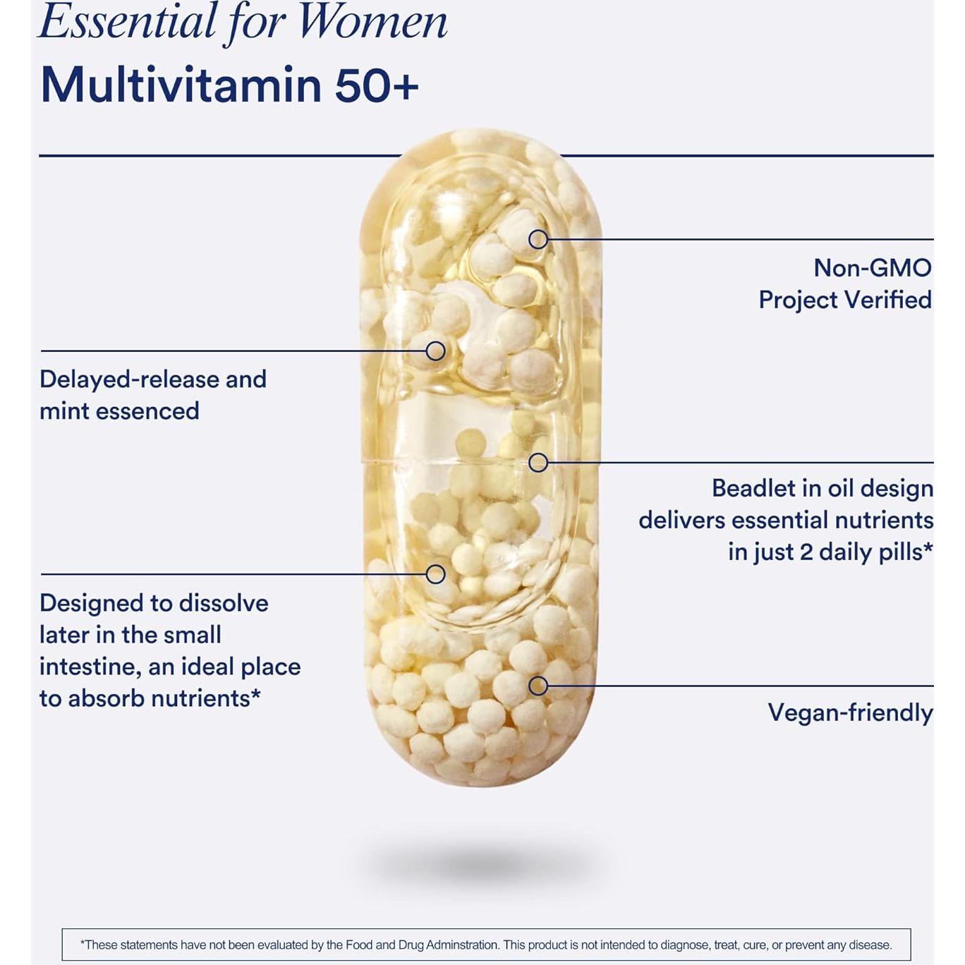 Multivitamina Ritual para Mujeres 50+ con Omega-3 y Vitamina D3