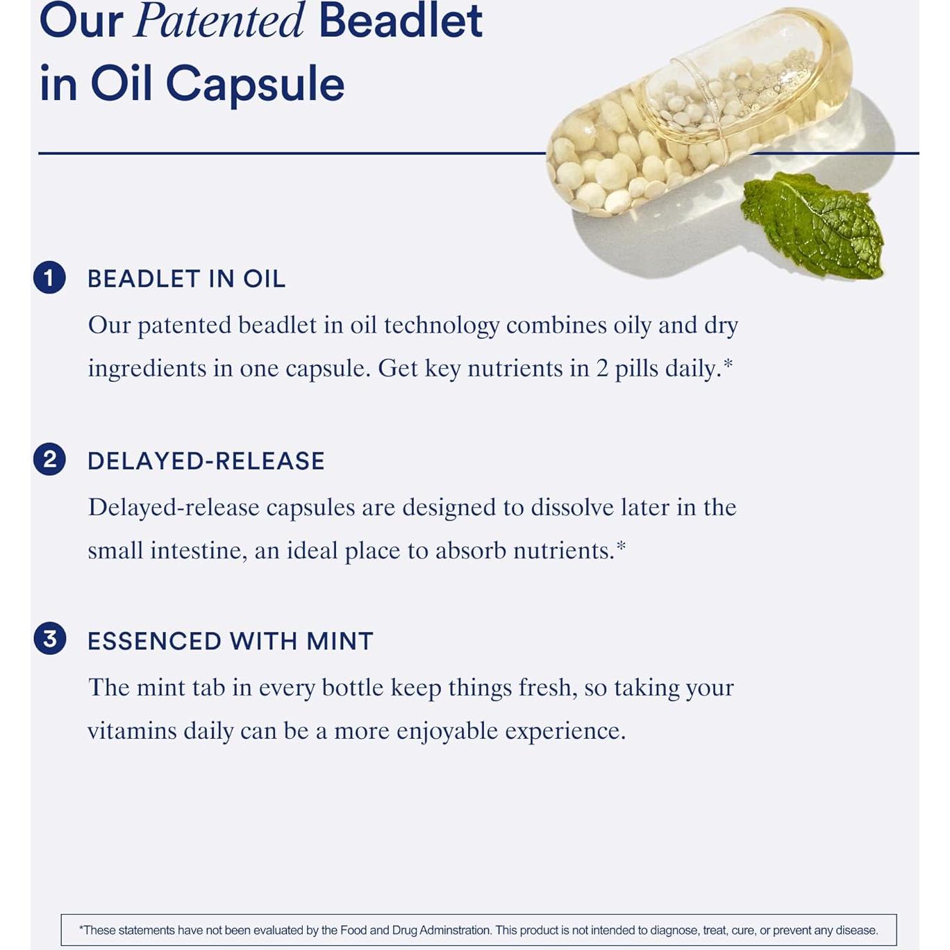 Multivitamina Ritual para Mujeres 50+ con Omega-3 y Vitamina D3