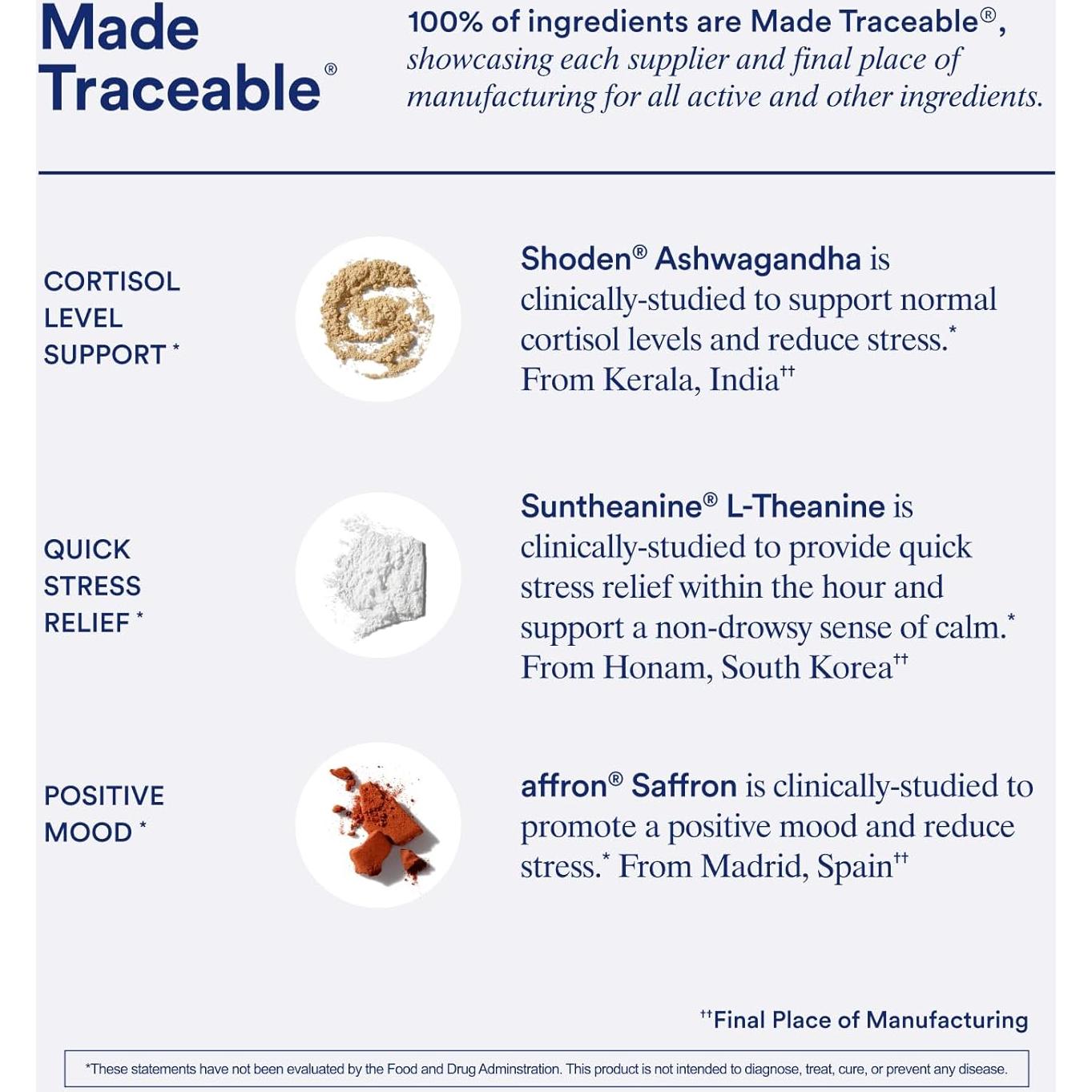 Suplemento Ritual BioSeries Alivio del Estrés 30 Días