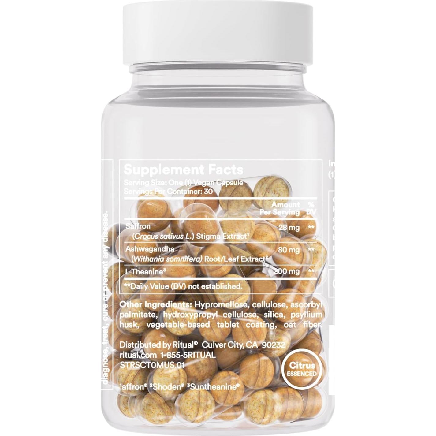 Suplemento Ritual BioSeries Alivio del Estrés 30 Días