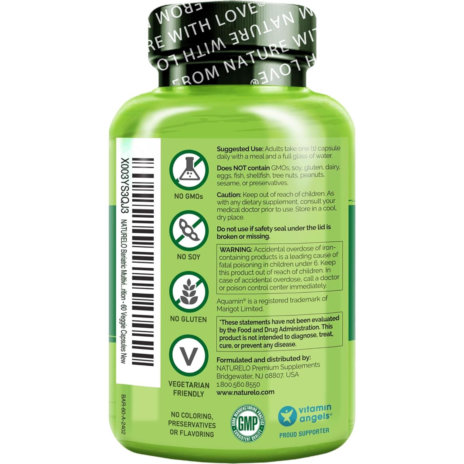 Multivitamina Bariátrica NATURELO - 60 Cápsulas Vegetales